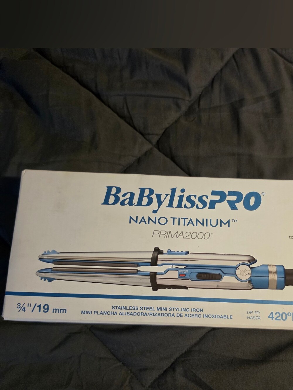 BaBylissPRO Nano Titanium Prima2000 3/4" Mini Styling Iron in Blue